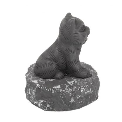 black cat statuette of stone