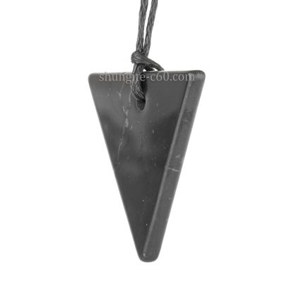 shungite stone pendant triangle
