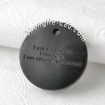shungite customized necklace engraved text