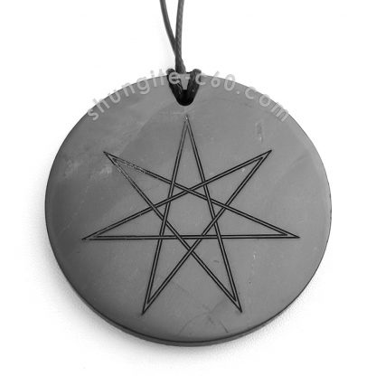 shungite seven point star necklace