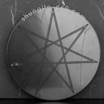 seven pointed star shungite plate
