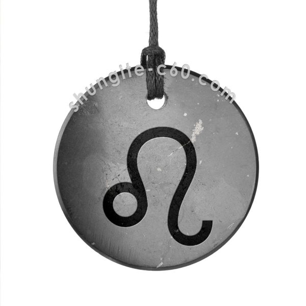 Zodiac necklace made of Russian stone shungite