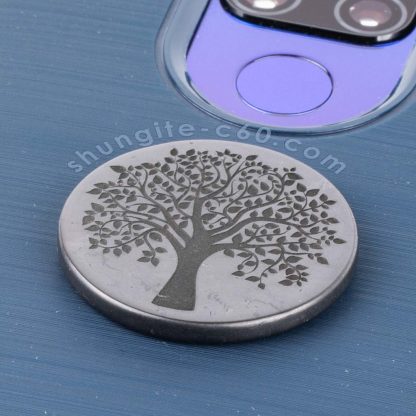 shungite phone shield plate Tree of Life engraved image
