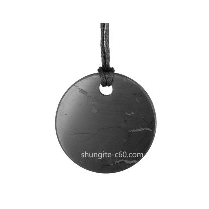 shungite stone pendant circle