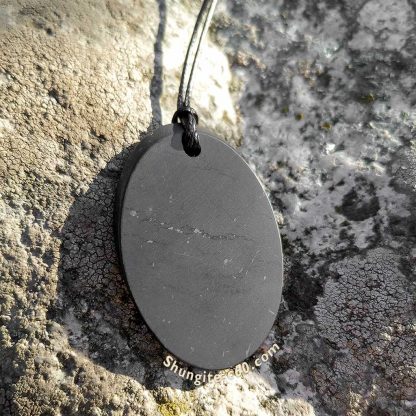 shungite pendant oval from russia