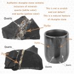 shungite stone mug and quartz pyrite