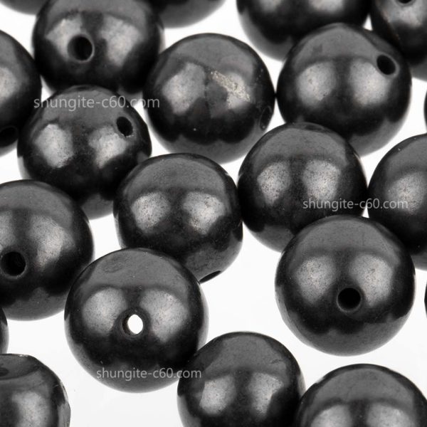 shungite beads 6 mm from russia