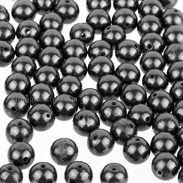 shungite beads 6mm from karelia