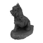 yorkie garden statue made of natural stone