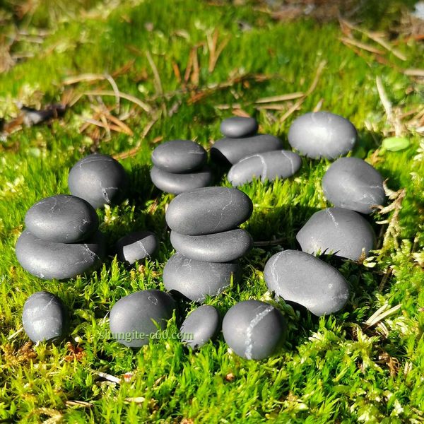 black shungite crystal stones from Russia