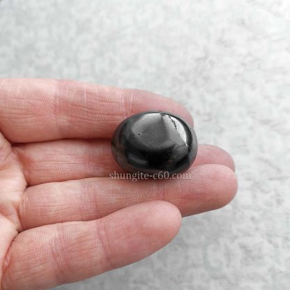 black shungite stone polished