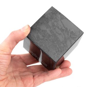 Large shungite polished cube from Karelia