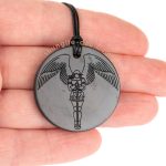 Shungite necklace Archangel 35mm