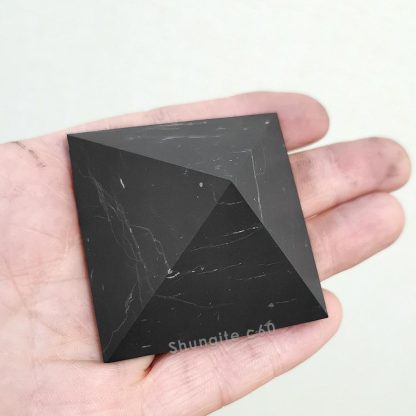 black shungite pyramid 50mm
