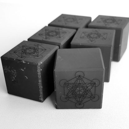 Shungite cubes engraved