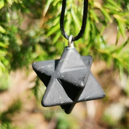 shungite merkaba pendant for protection