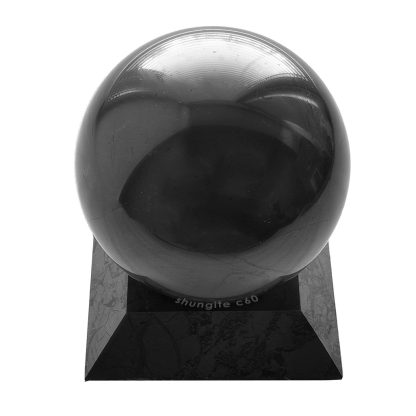 polished shungite sphere crystal