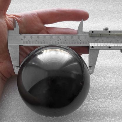 big shungite sphere on a stand measurements