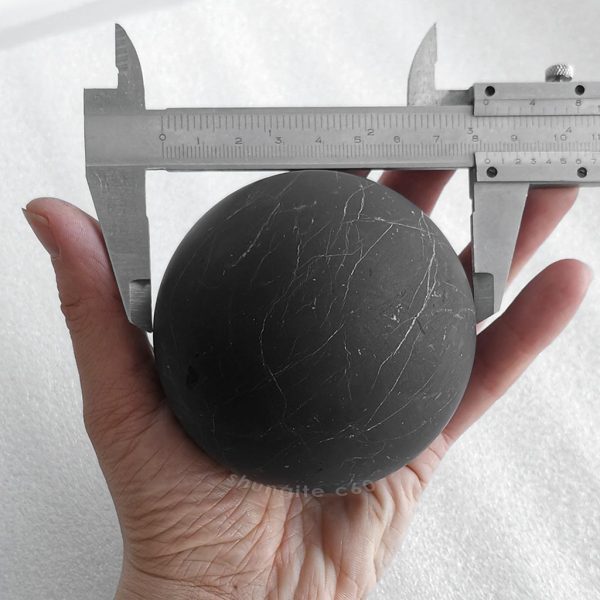 Measurement of shungite ball 80 mm