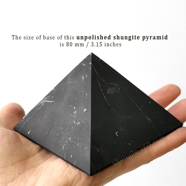 Shungite unpolished sphere vs pyramid