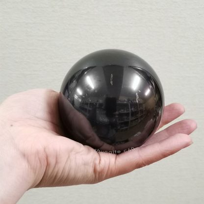 polished shungite sphere for sale big diameter 3.15 in