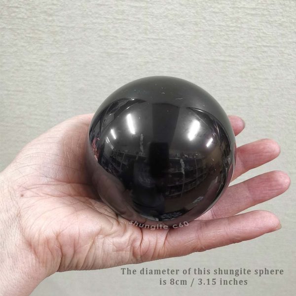 Polished shungite sphere vs unpolished