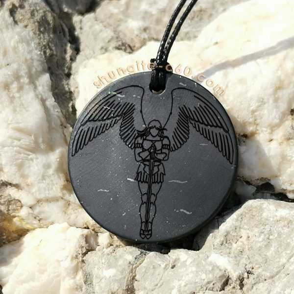 shungite archangel necklace 45mm