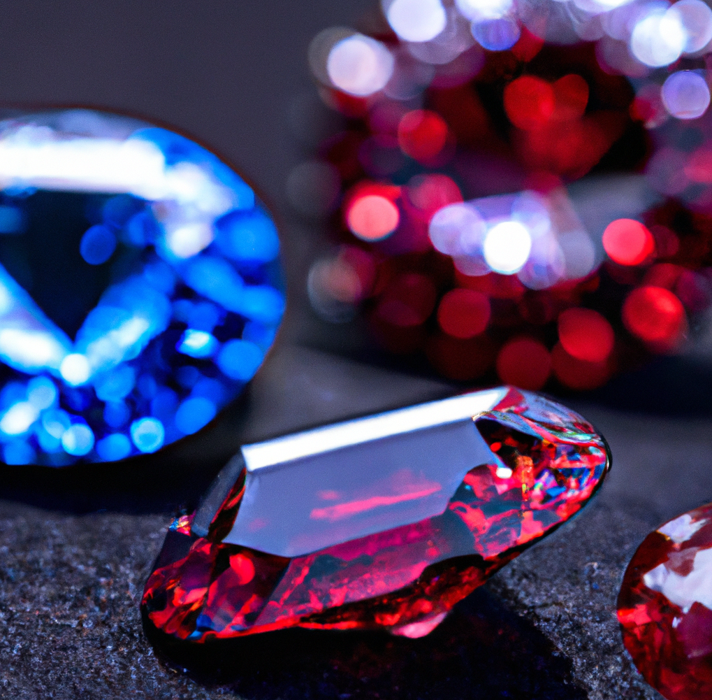 gemstones ruby and diamond