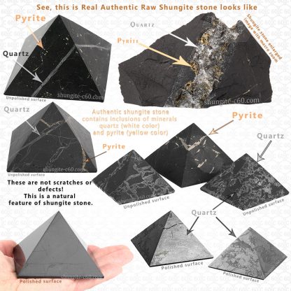 russian shungite pyramid and quartz