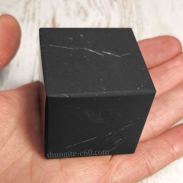 black shungite stone cube 50 mm or 1.97''