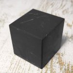 black shungite stone cube size of 1.97 in