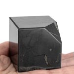 shungite cube with edge cut